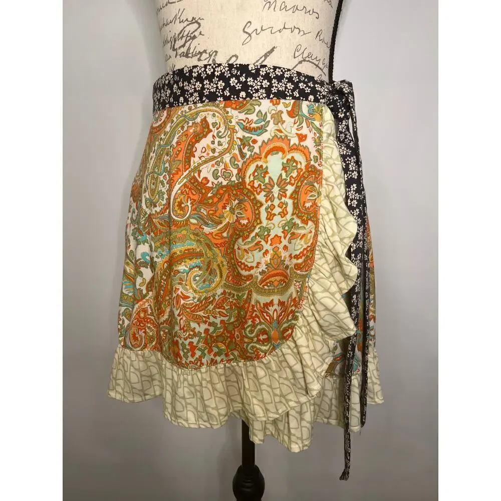 Urban Outfitters Toni wrap tie waist mini skirt L
